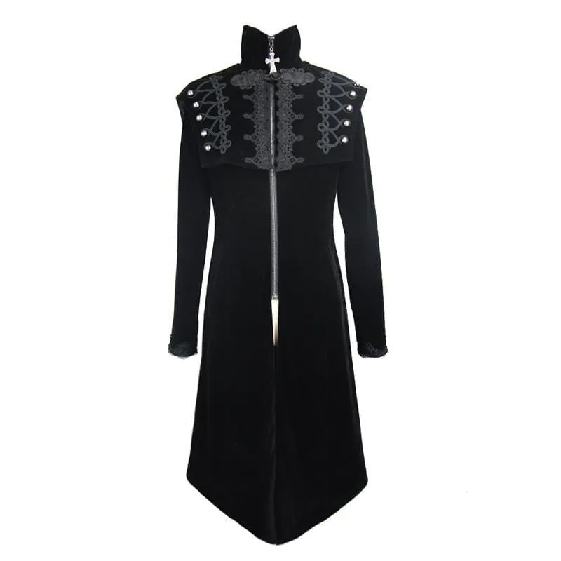 Men's Goth Asymmetric Long Coat