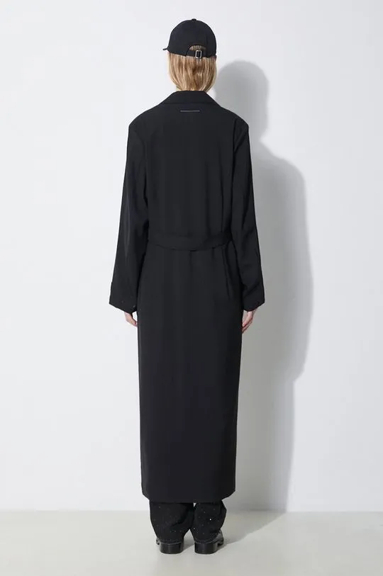 MM6 Maison Margiela wool coat black color S62AA0081