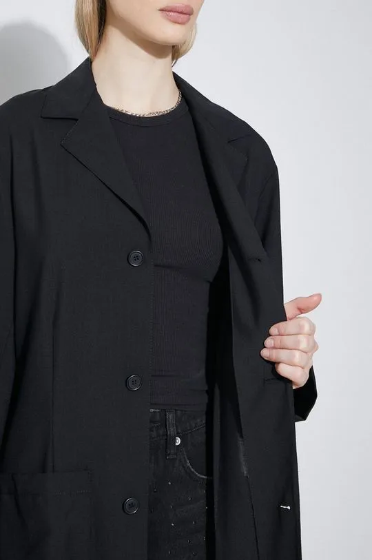 MM6 Maison Margiela wool coat black color S62AA0081