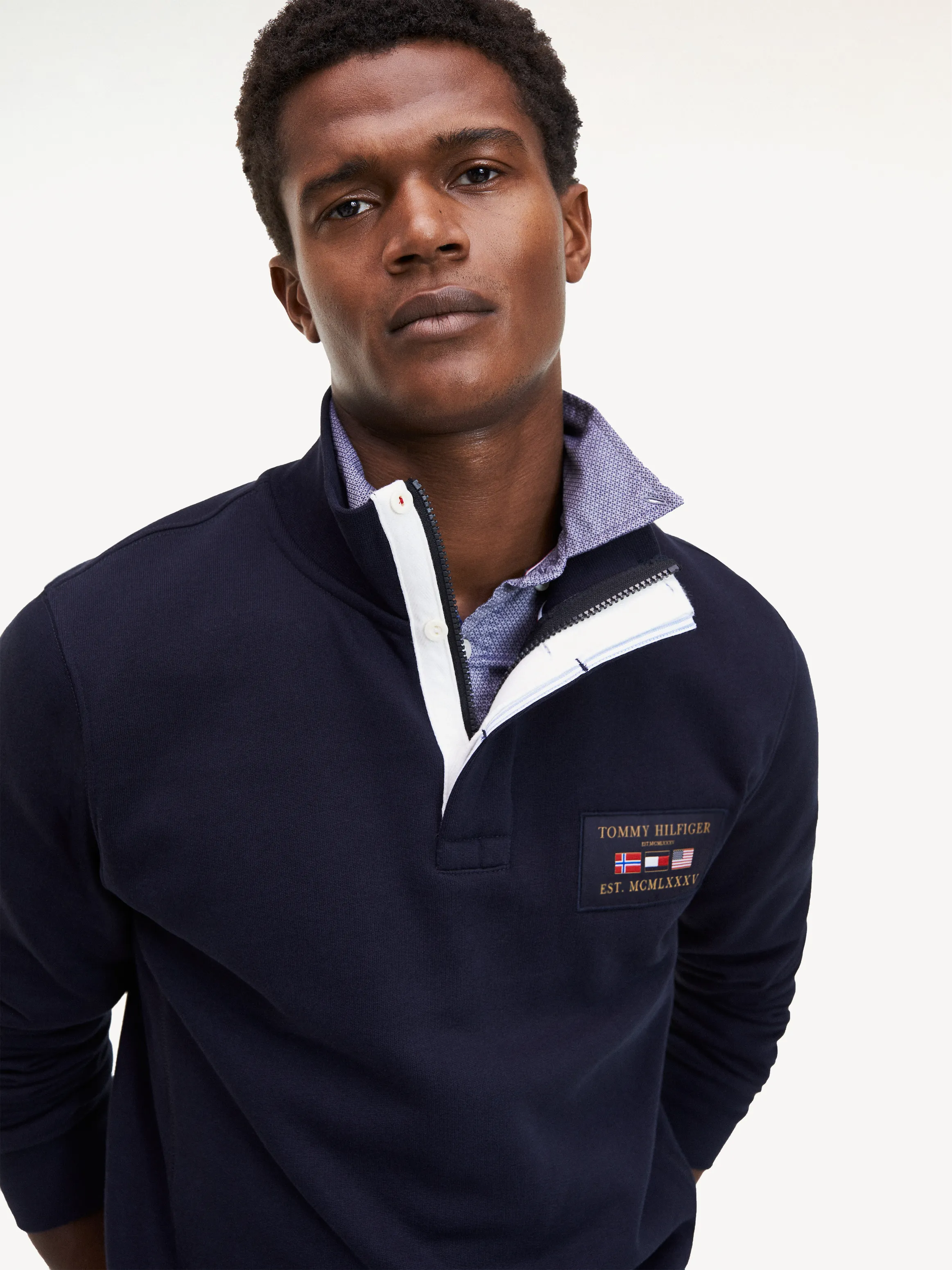 Mock Neck Fleece Sweatshirt | Hoodies | Tommy Hilfiger