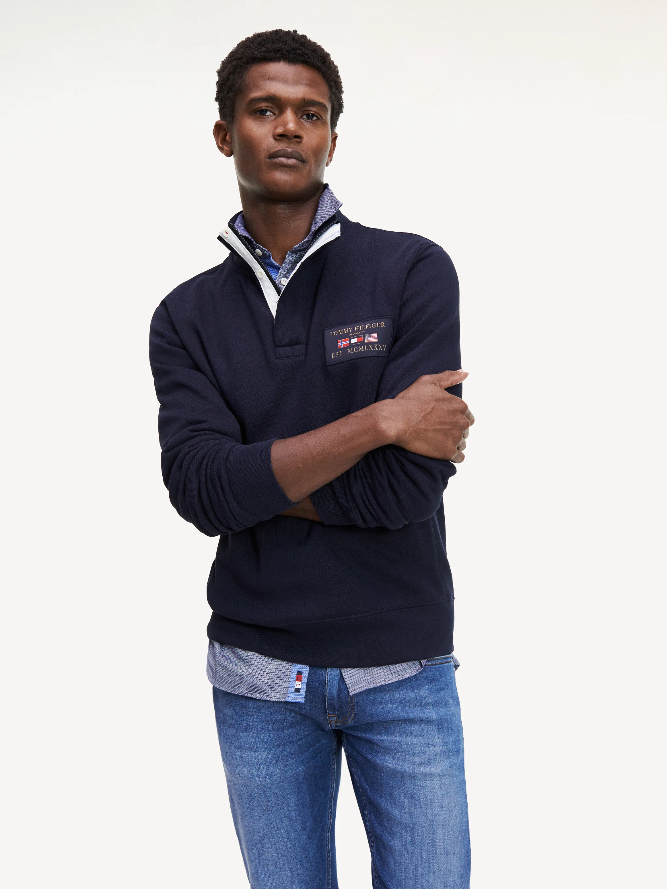 Mock Neck Fleece Sweatshirt | Hoodies | Tommy Hilfiger