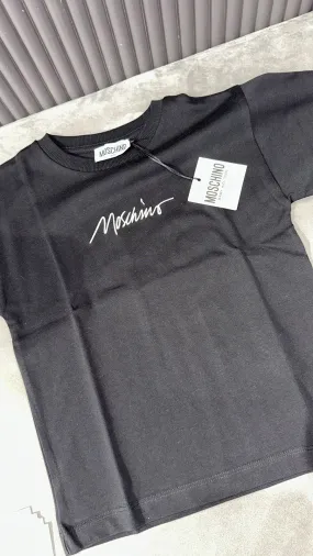 Moschino T-Shirt Cursive Logo Black