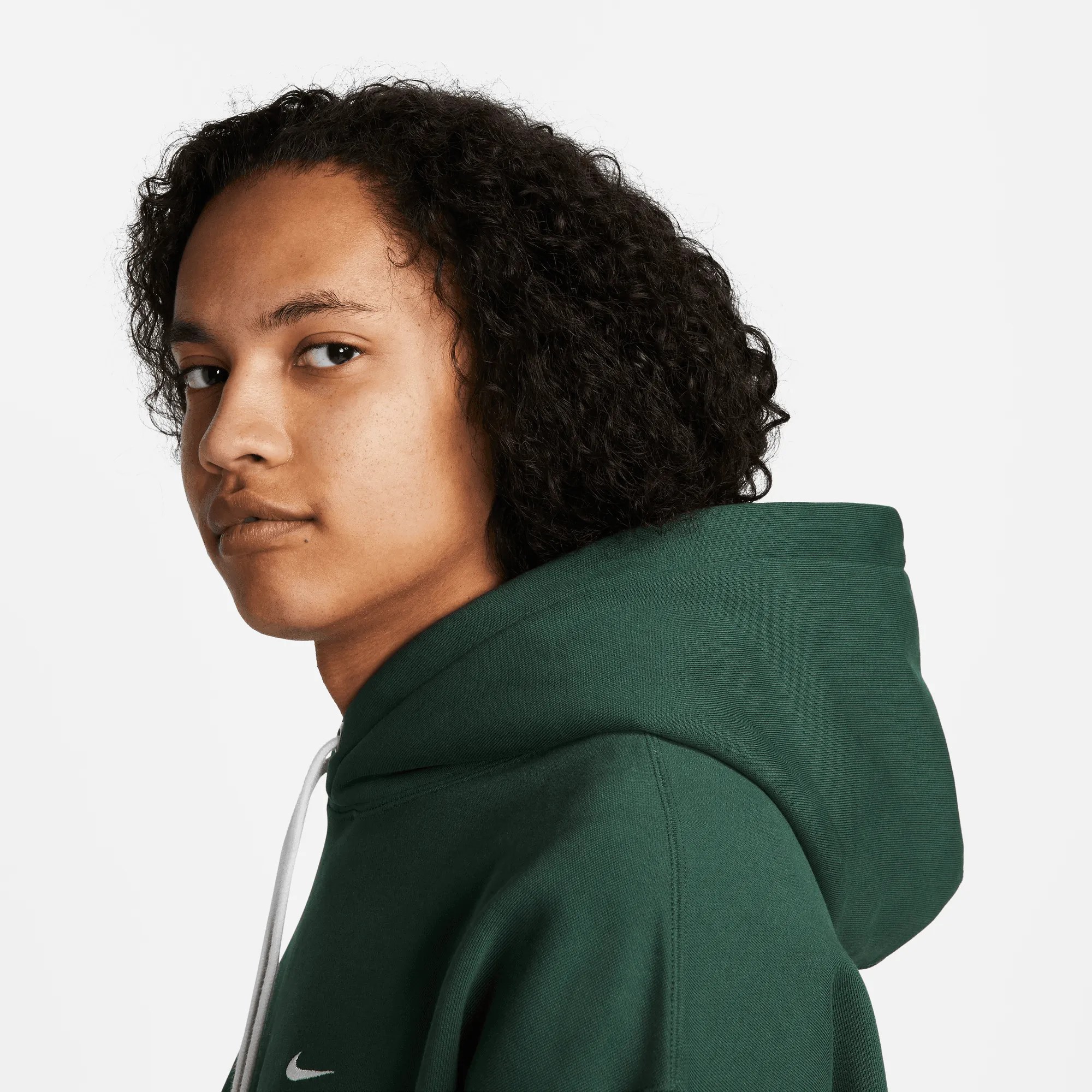 Nike Solo Swoosh Green Fleece Pullover Hoodie