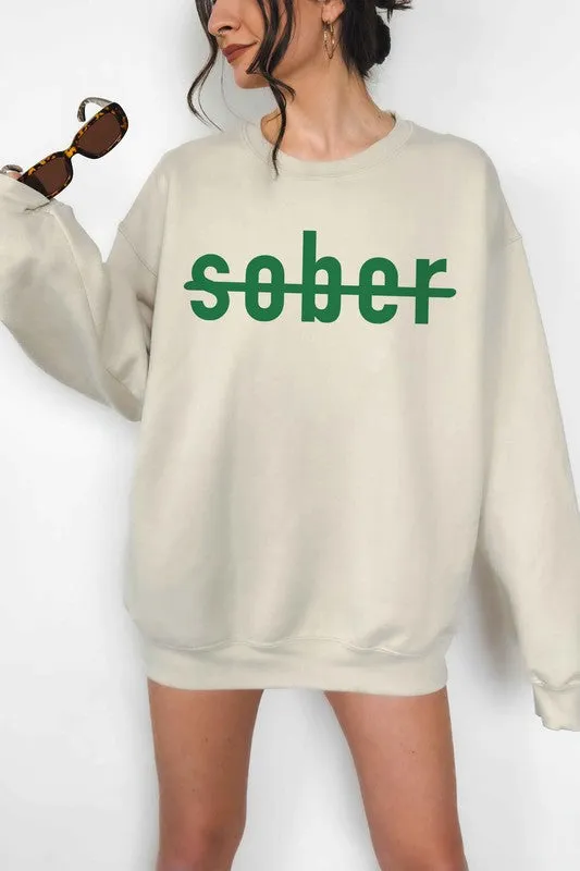 NOT SOBER ST PATRICKS OVERSIZED SWEATSHIRT