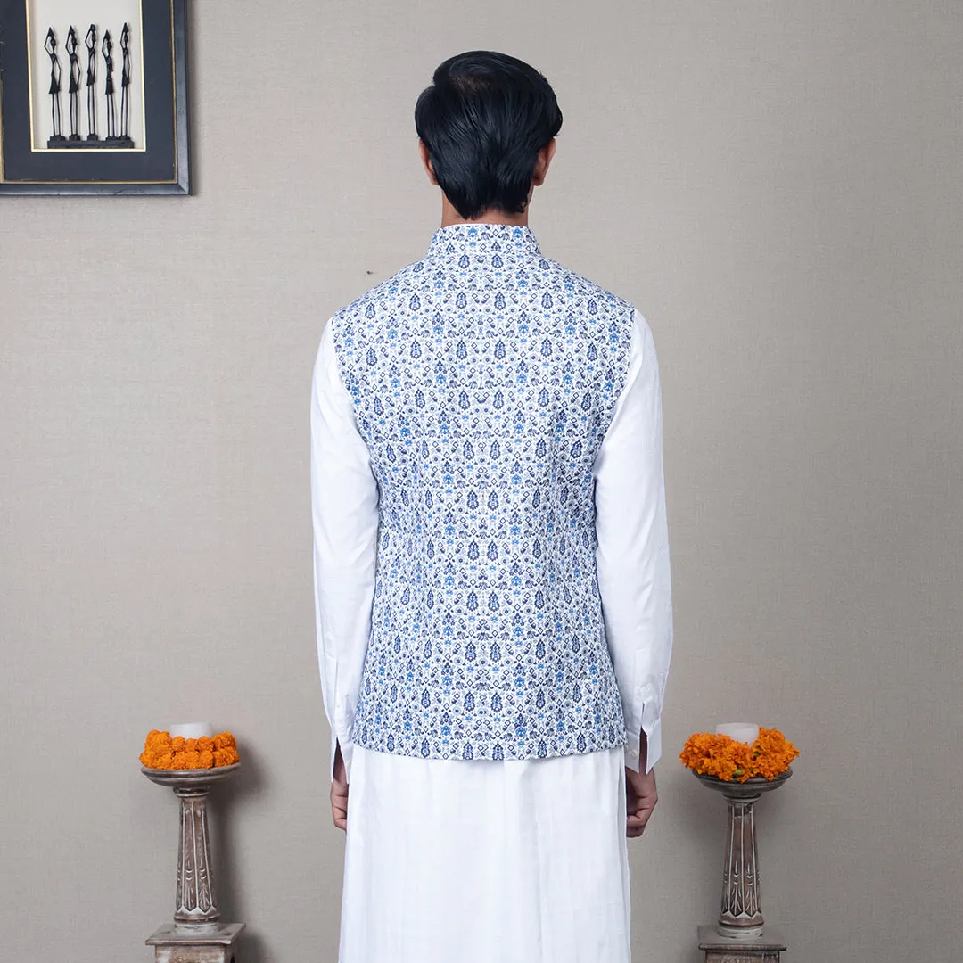 Omkar Printed Nehru Jacket