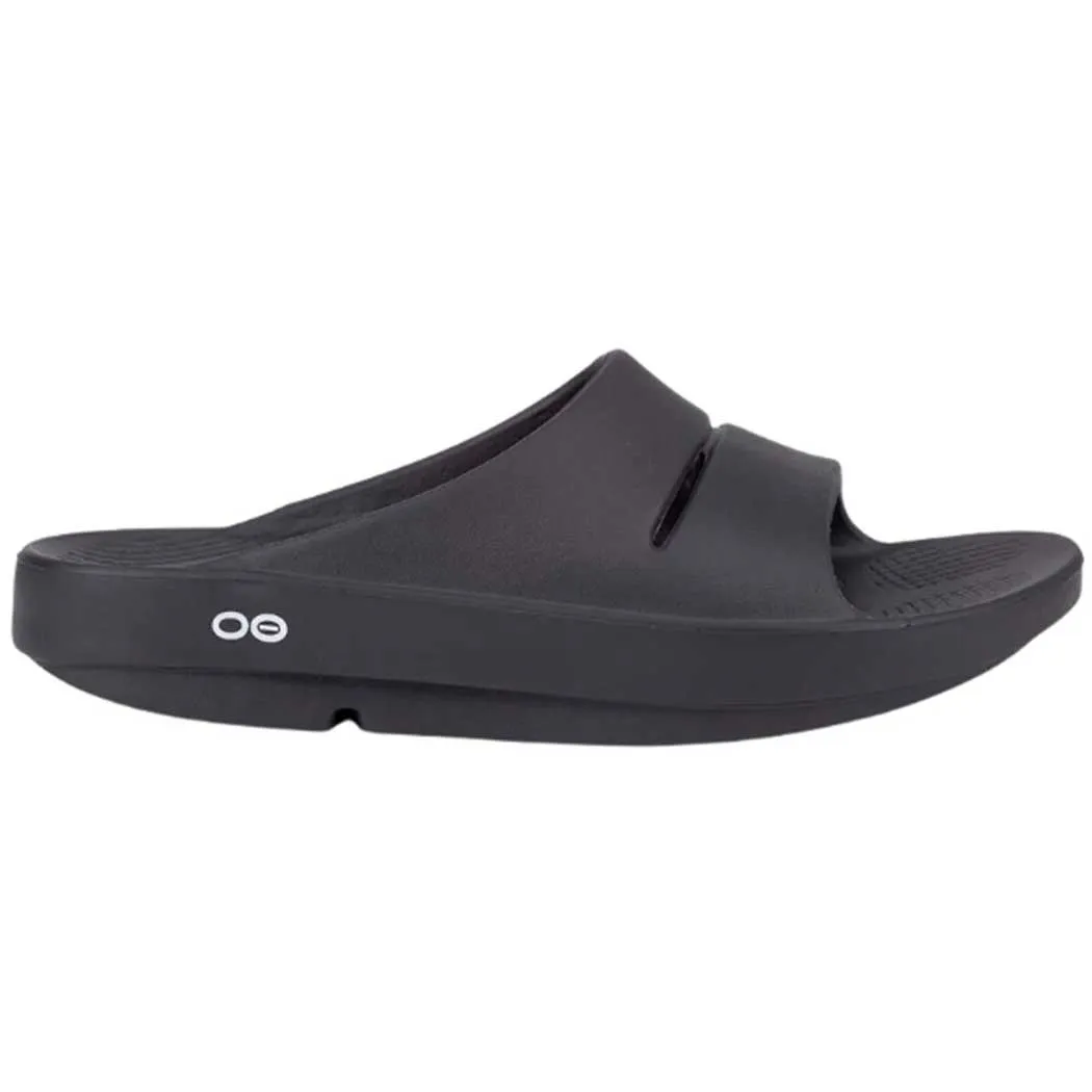 Oofos Ooah Slide Sandal Black (Unisex)