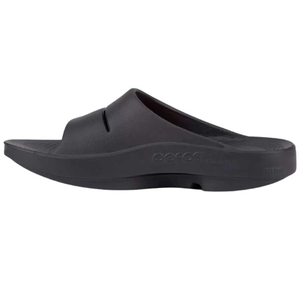 Oofos Ooah Slide Sandal Black (Unisex)