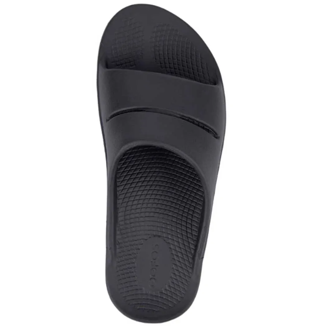 Oofos Ooah Slide Sandal Black (Unisex)