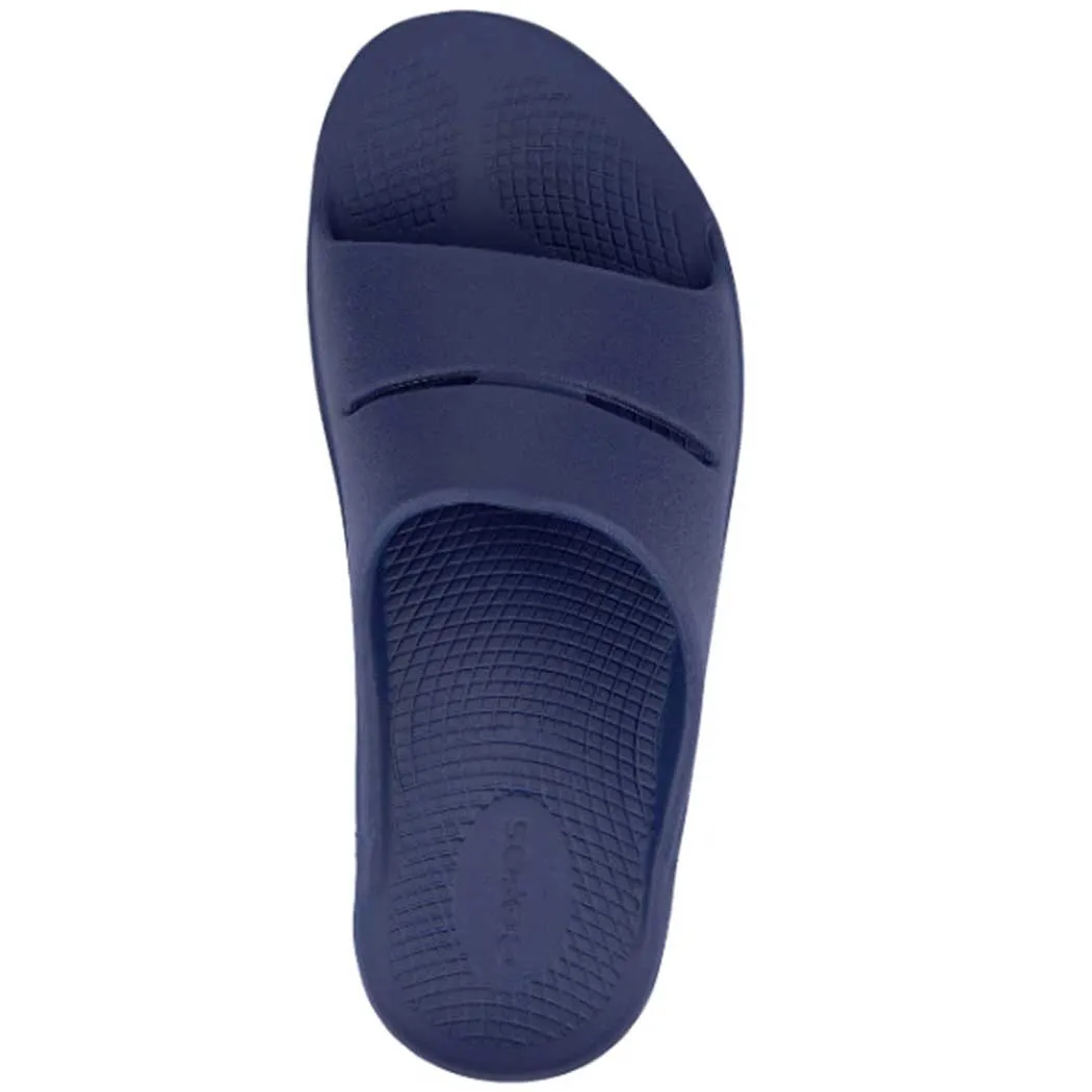 Oofos Ooah Slide Sandal Navy (Unisex)