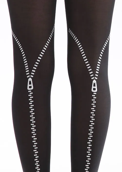 Pamela Mann Flocked Zip Tights ()