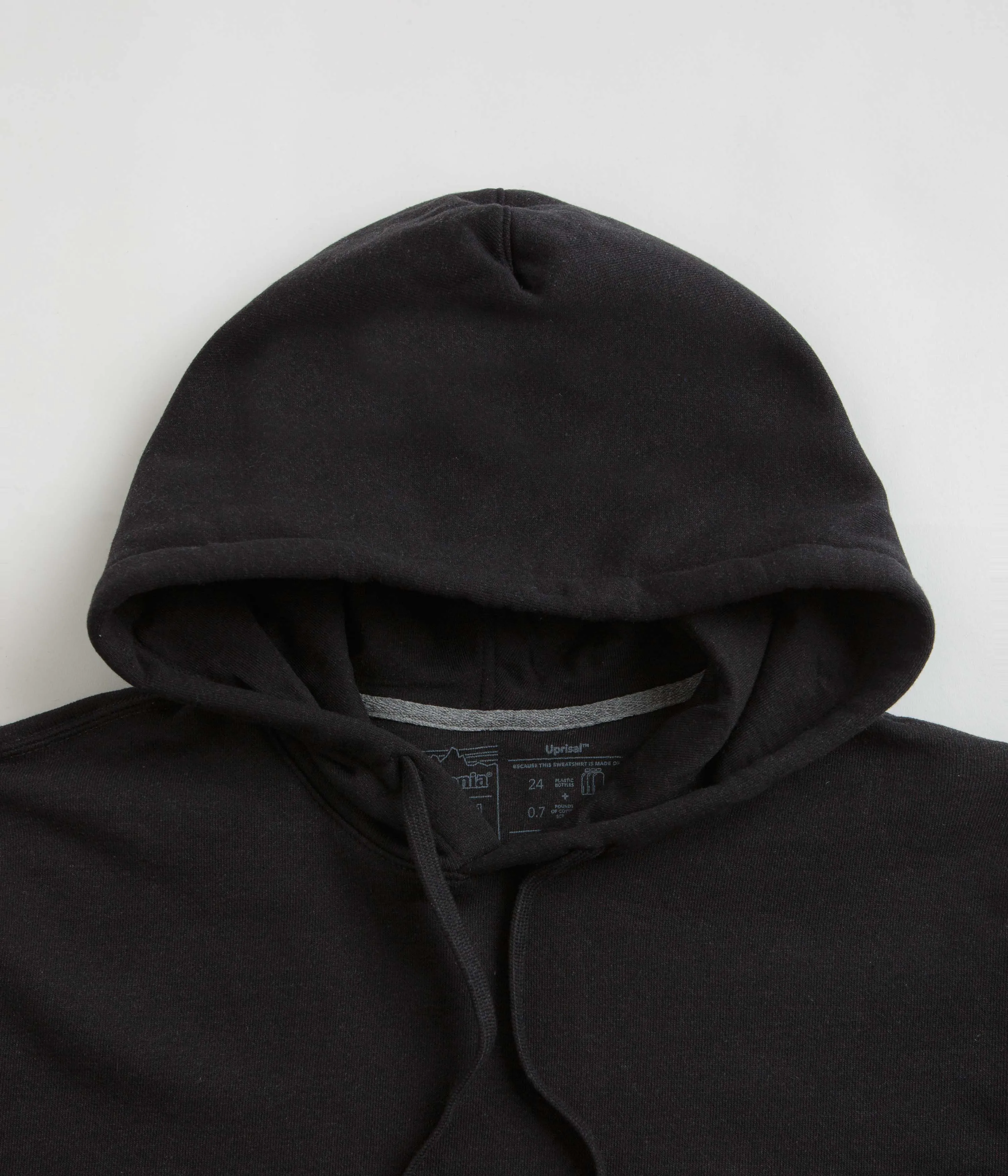 Patagonia Line Logo Ridge Stripe Uprisal Hoodie - Ink Black