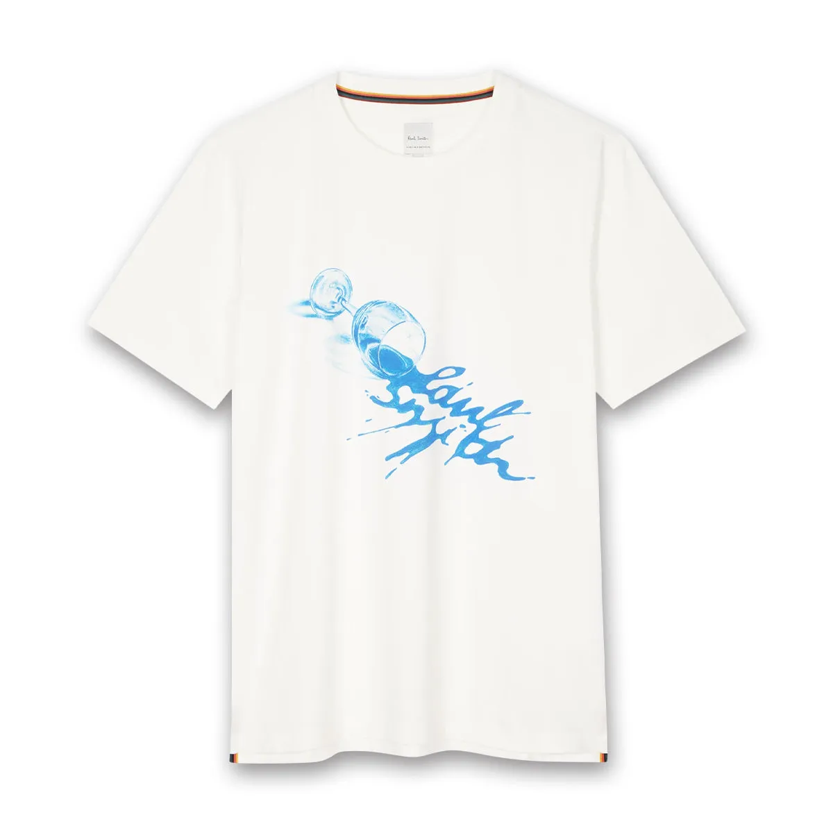 Paul Smith - 'Wine Glass' Print T-Shirt in White