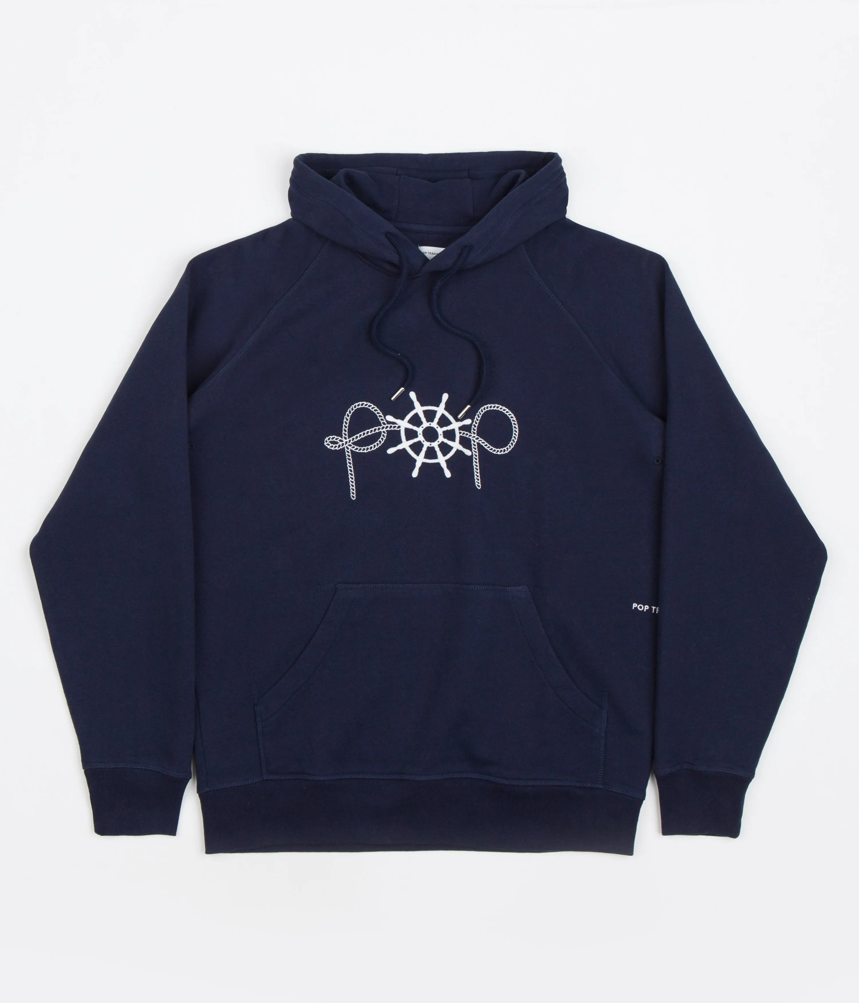 Pop Trading Company Captain Embroidery Hoodie - Navy