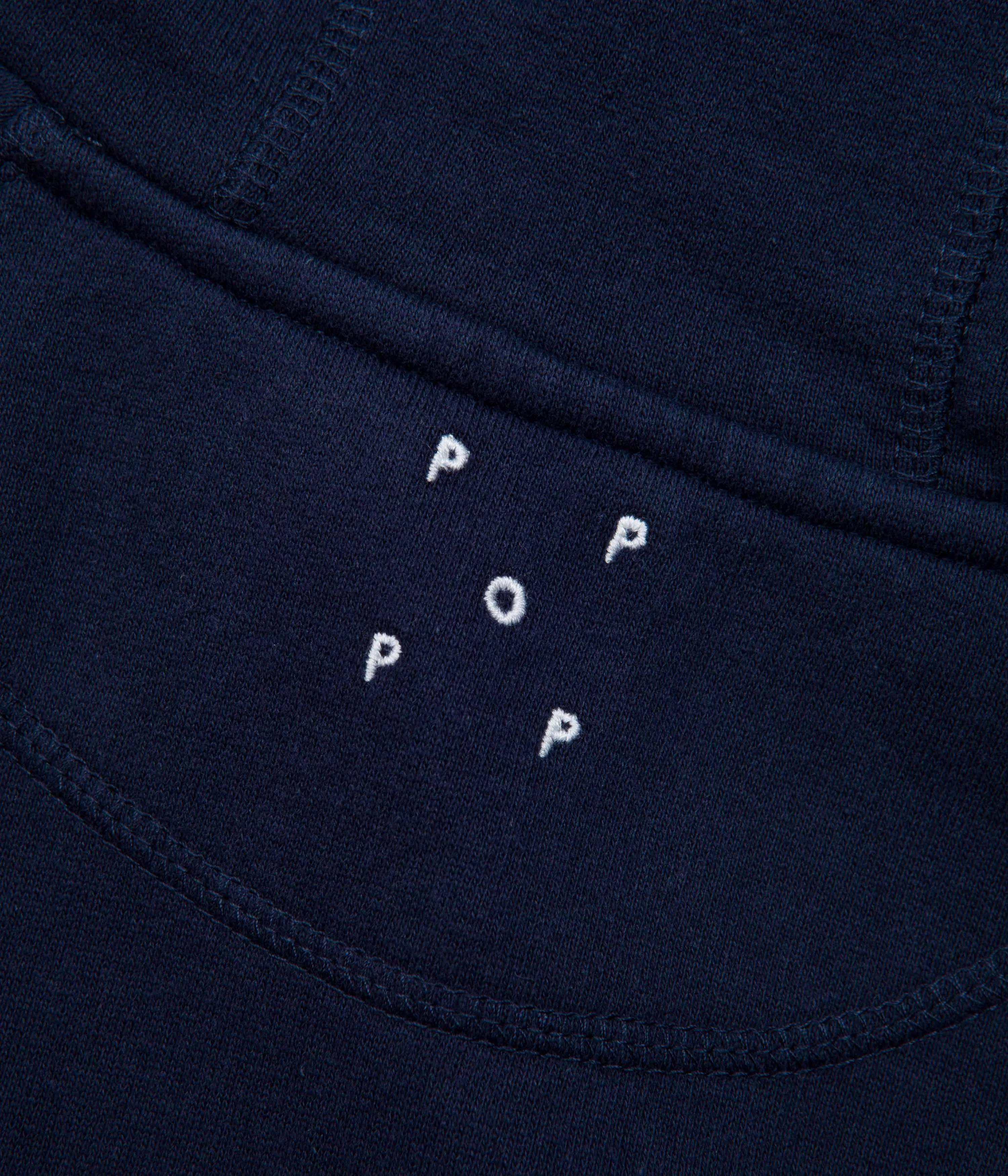 Pop Trading Company Captain Embroidery Hoodie - Navy