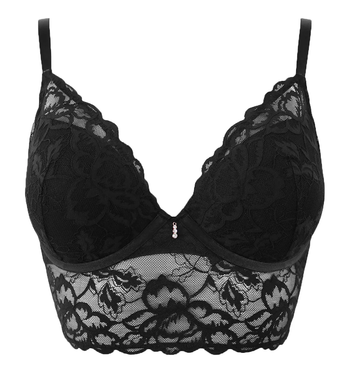 Pour Moi Manhattan Padded Longline Underwire Bra (27301) - Black