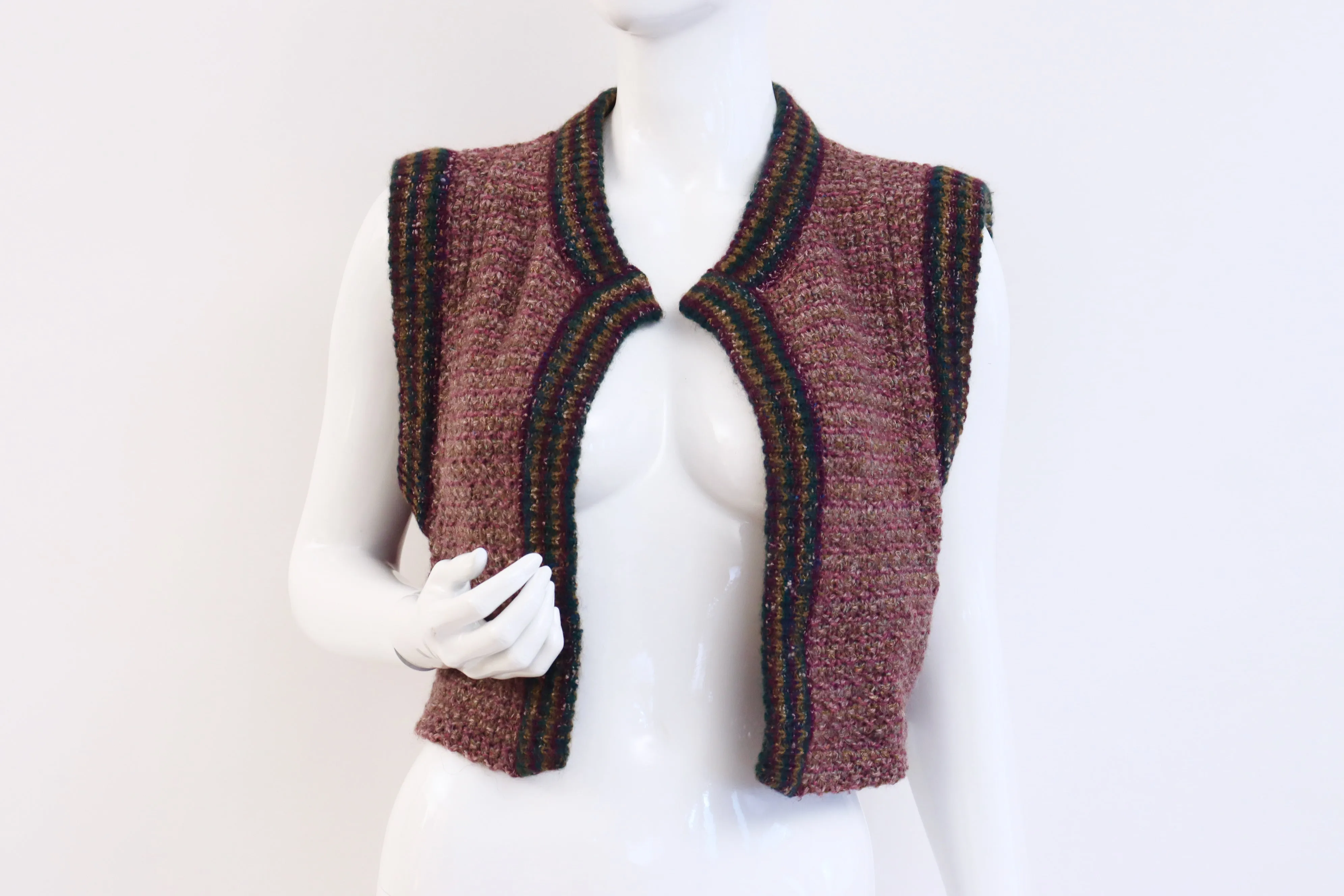 Rare Vintage 70's MISSONI 4 Piece Set Coat, Vest, Vest & Hat