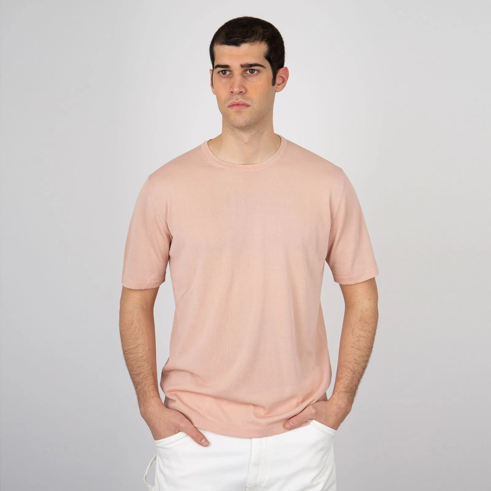 Roberto Collina T-shirt Girocollo Cotone Rosa