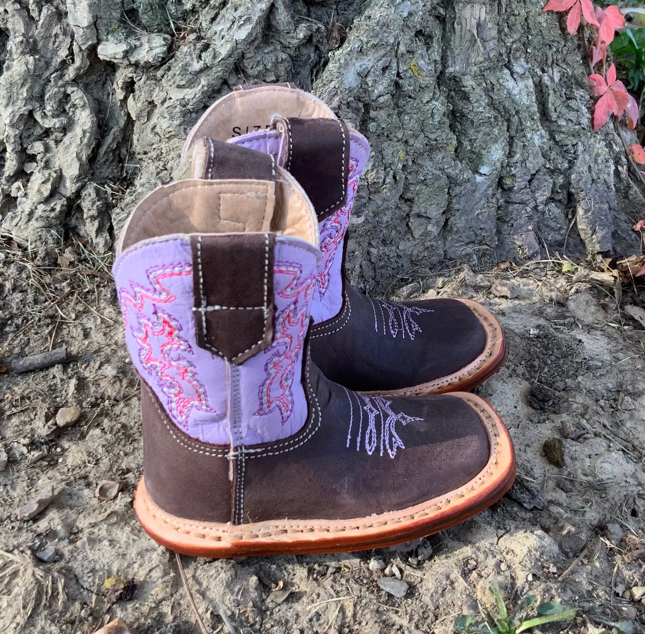 Roper Infant Timeless Special Brown & Purple Western Cowgirl Boot 9991-0115