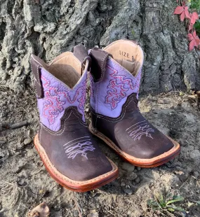 Roper Infant Timeless Special Brown & Purple Western Cowgirl Boot 9991-0115