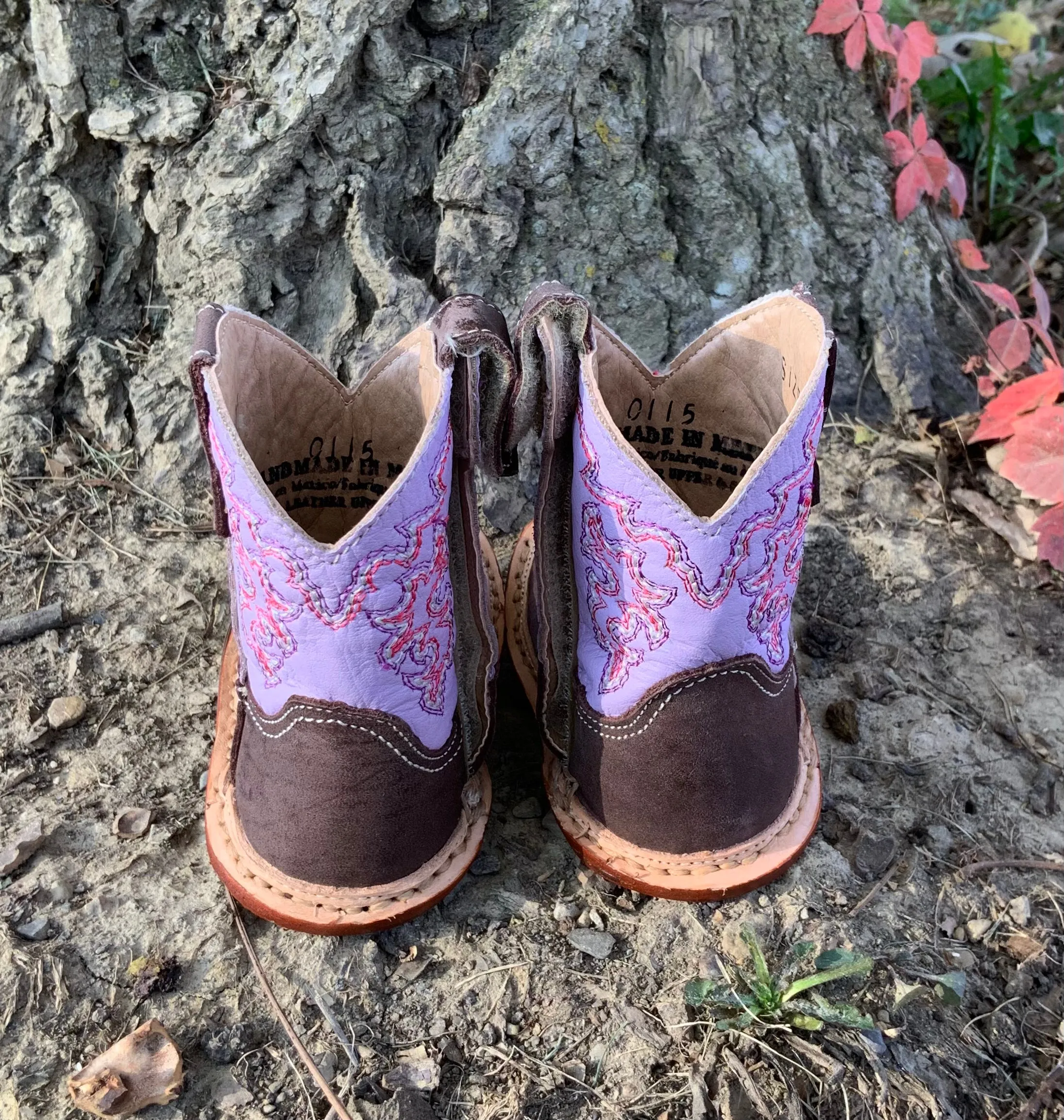 Roper Infant Timeless Special Brown & Purple Western Cowgirl Boot 9991-0115