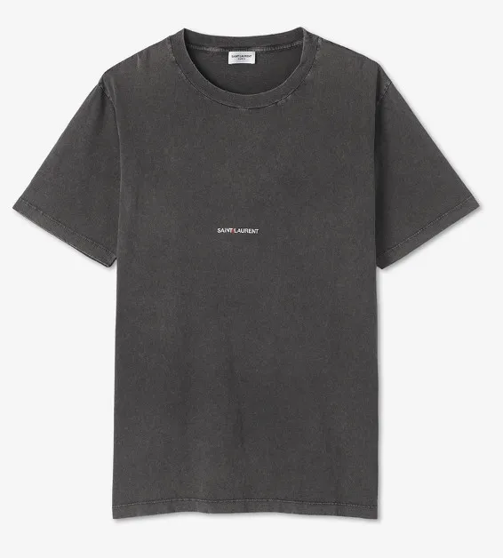 Saint Laurent  |SAINT LAURENT RIVE GAUCHE DESTROYED T-SHIRT