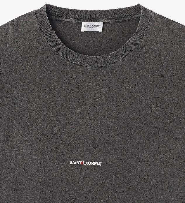 Saint Laurent  |SAINT LAURENT RIVE GAUCHE DESTROYED T-SHIRT