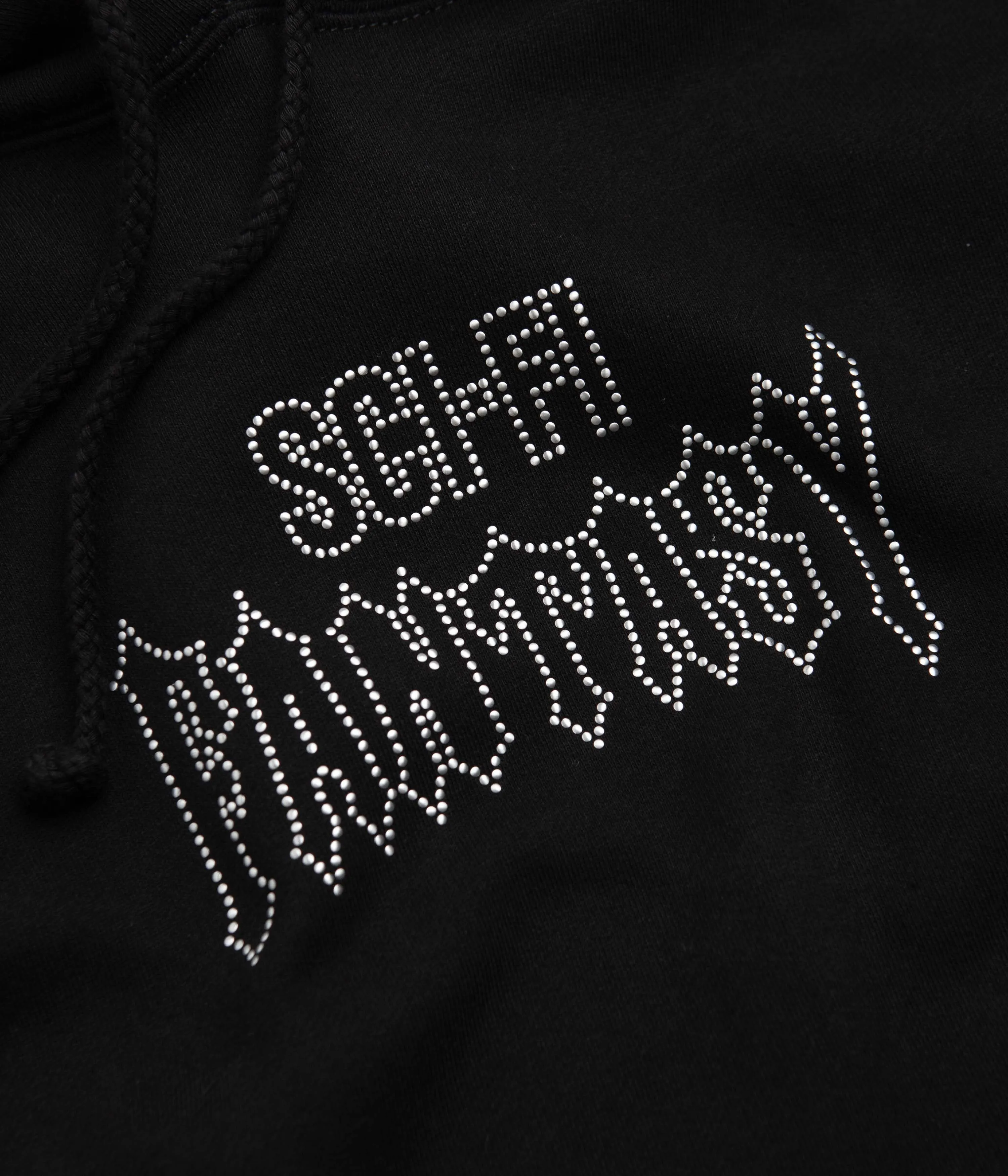 Sci-Fi Fantasy Biker Studded Hoodie - Black