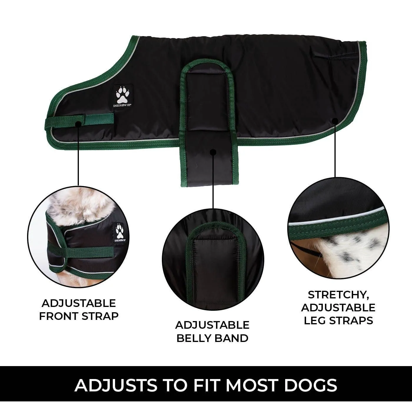 Shedrow K9 - Shedrow K9 Vail Dog Coat - Black: Quadruple Extra Large