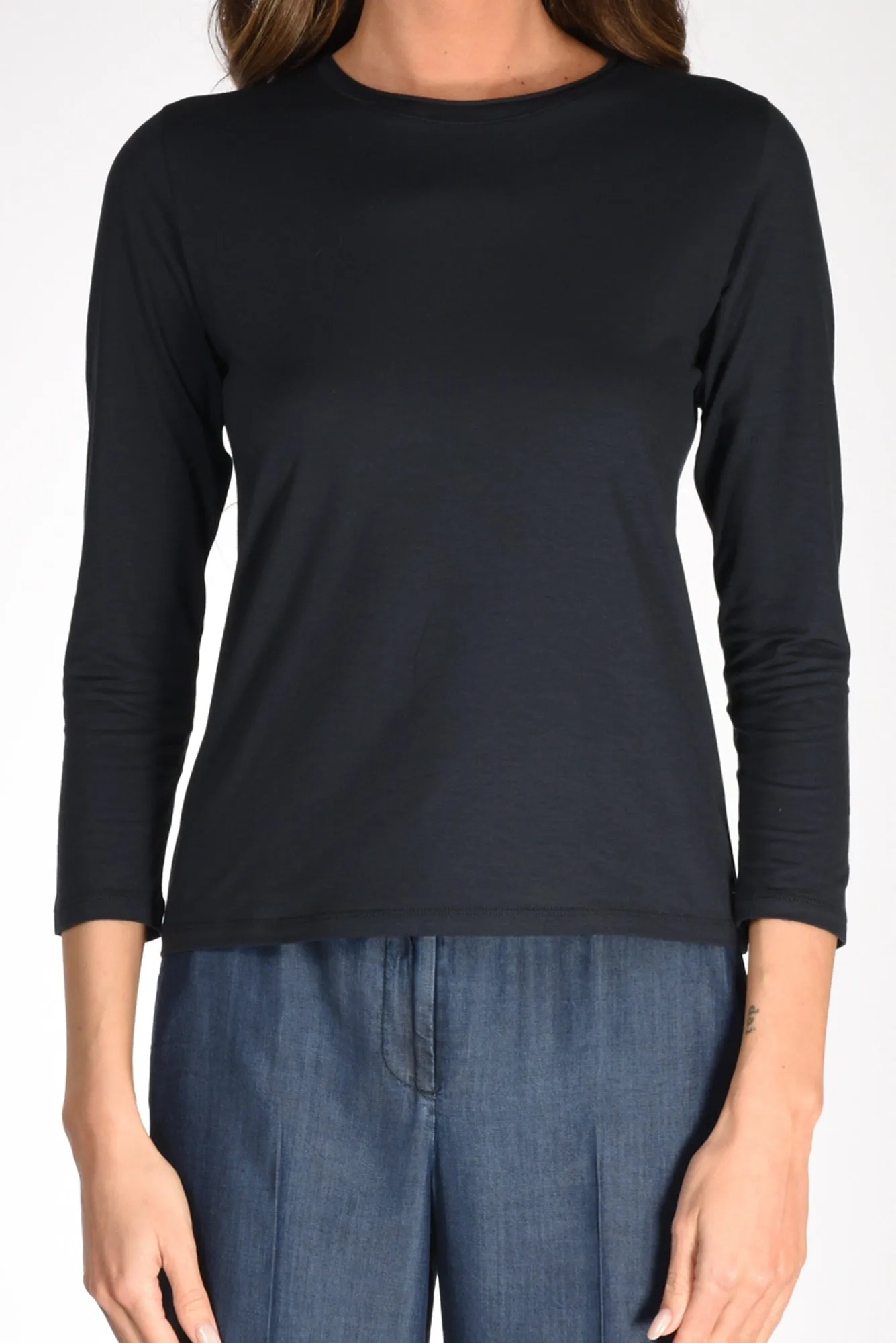 Shirt C Zero Tshirt Girocollo Blu Donna