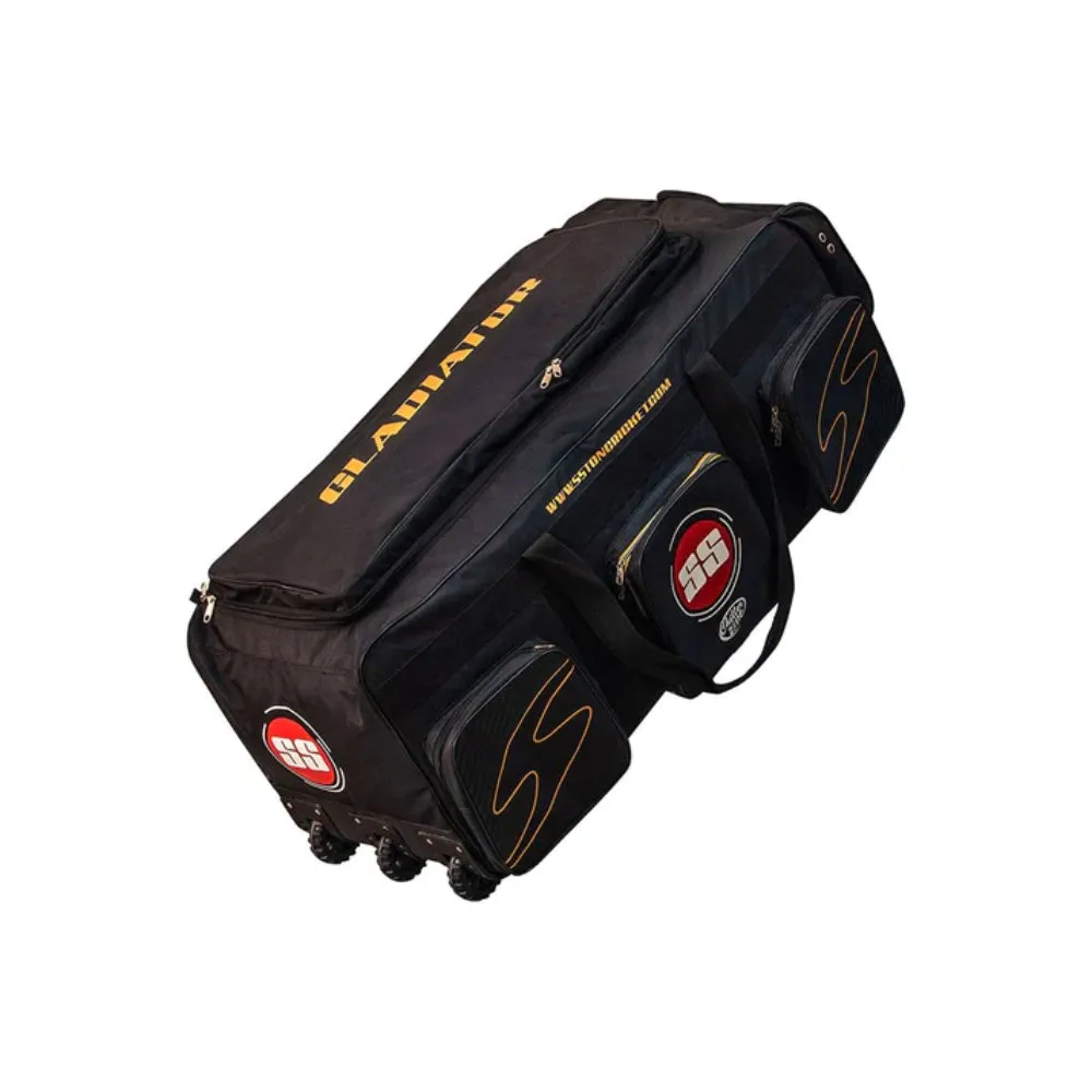 SS Gladiator Wheels Cricket Kit Bag (Black)