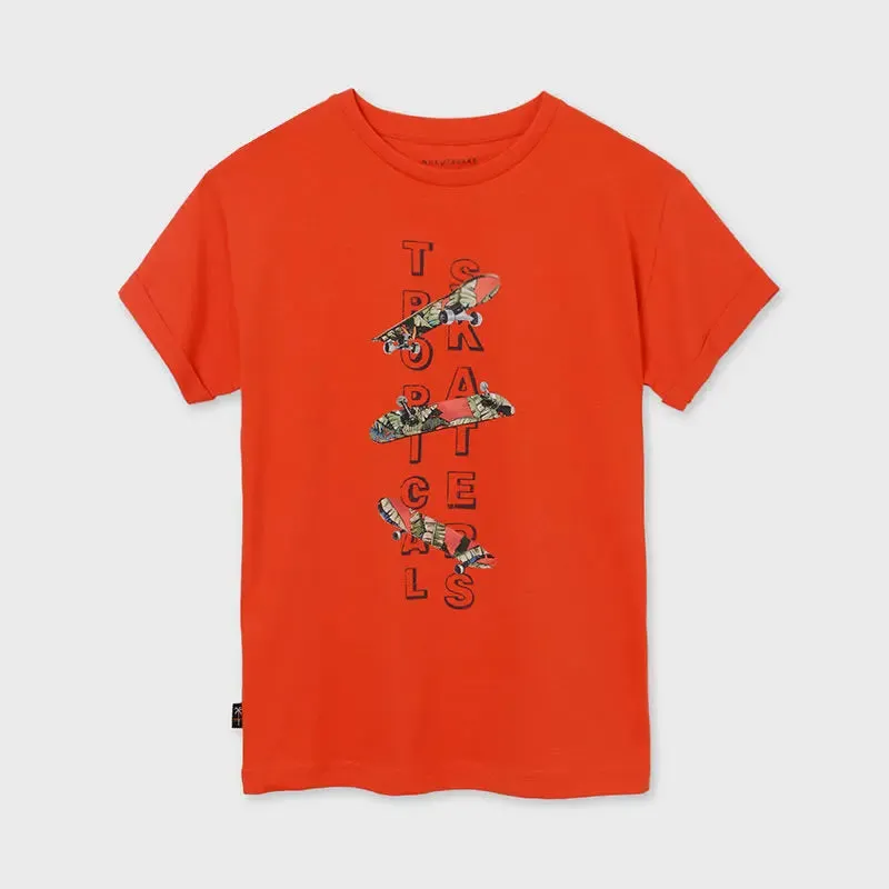 S/s T-shirt Tropical Skater for Teen Boy Hibiscus