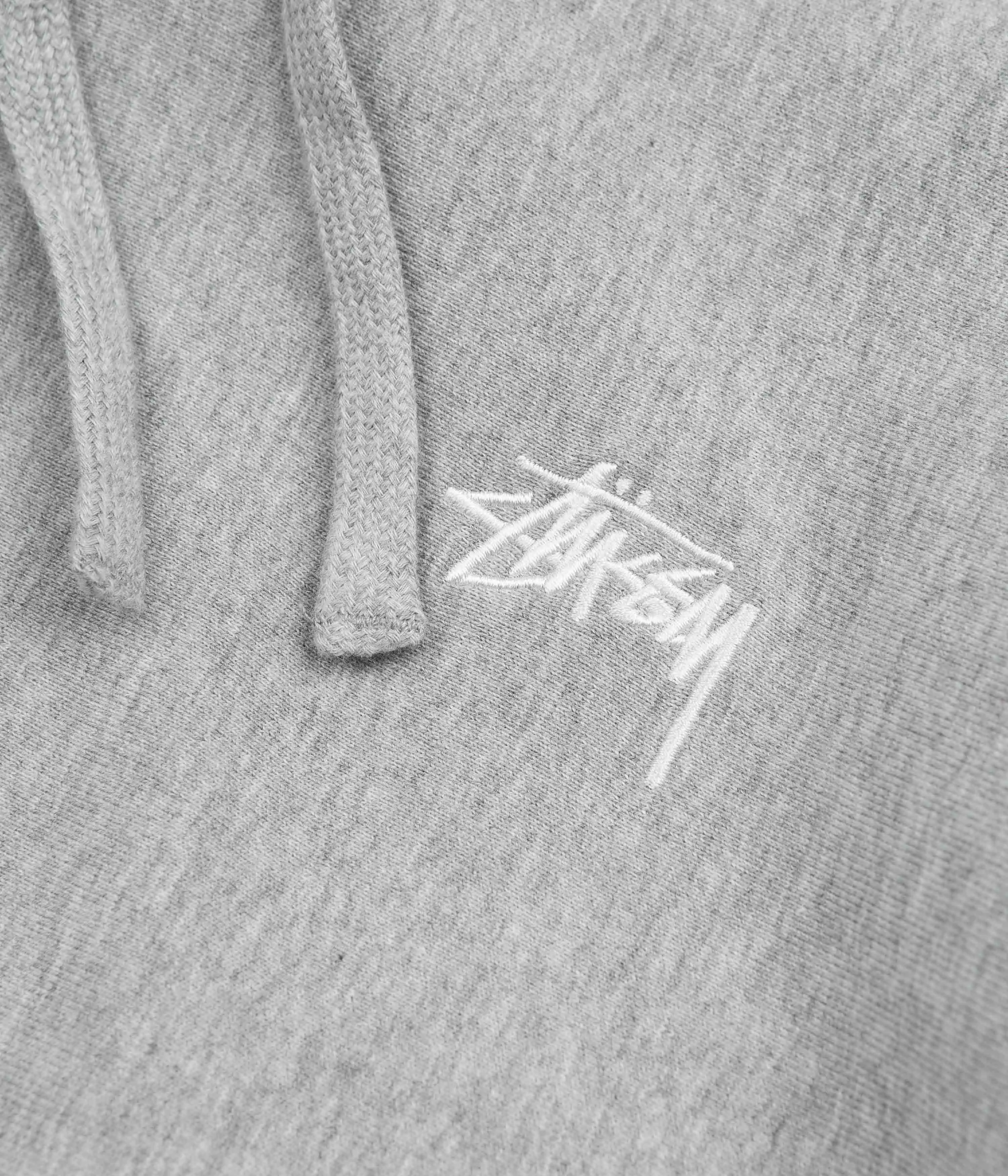 Stussy Stock Logo Hoodie - Grey Heather