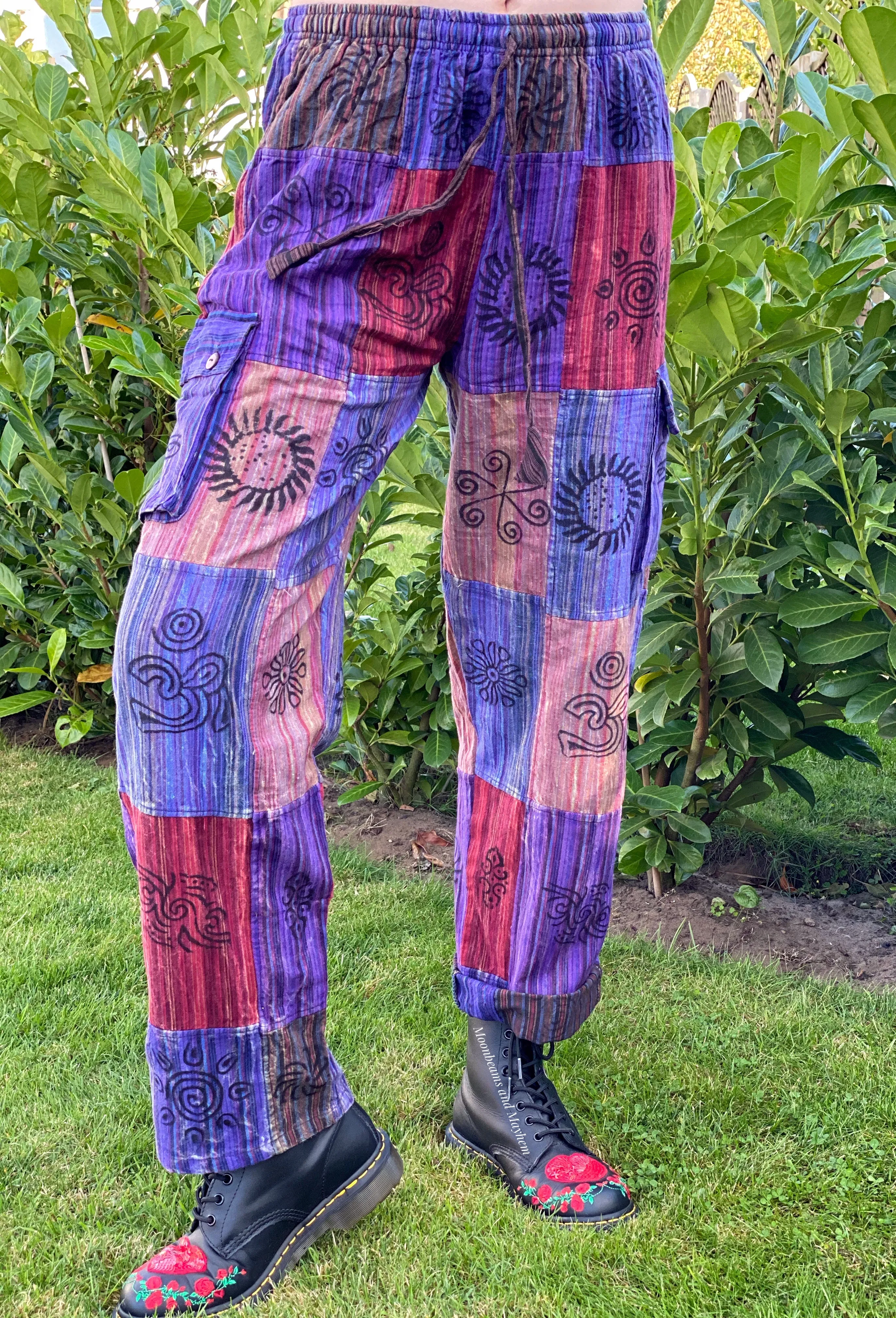 SUPER COMFY PURPLE CAMDEN PATCH PANTS / BAGGIES REG / PLUS SIZE