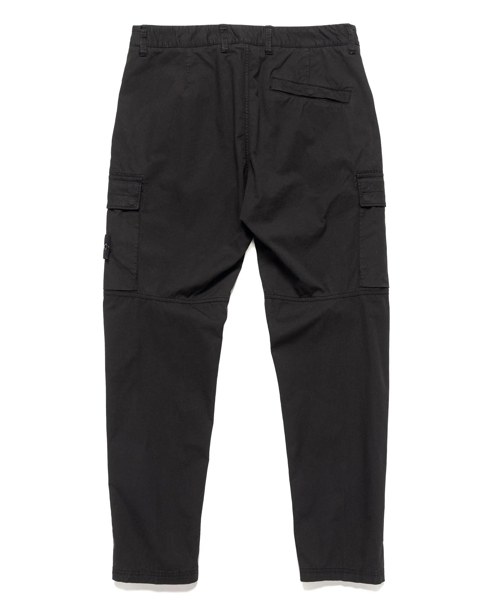 Supima Cotton Twill Stretch-TC Regular Fit Cargo Pants Black