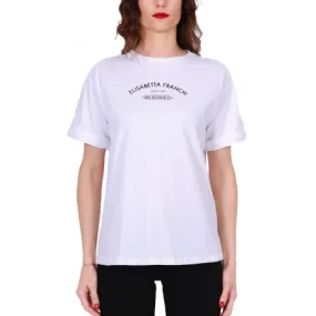 T-SHIRT GIROCOLLO CON STAMPA LOGO, BIANCO