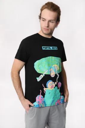 T-Shirt Imprimé Portal Boys Rick et Morty Homme