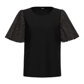 T-SHIRT NET Woman Black