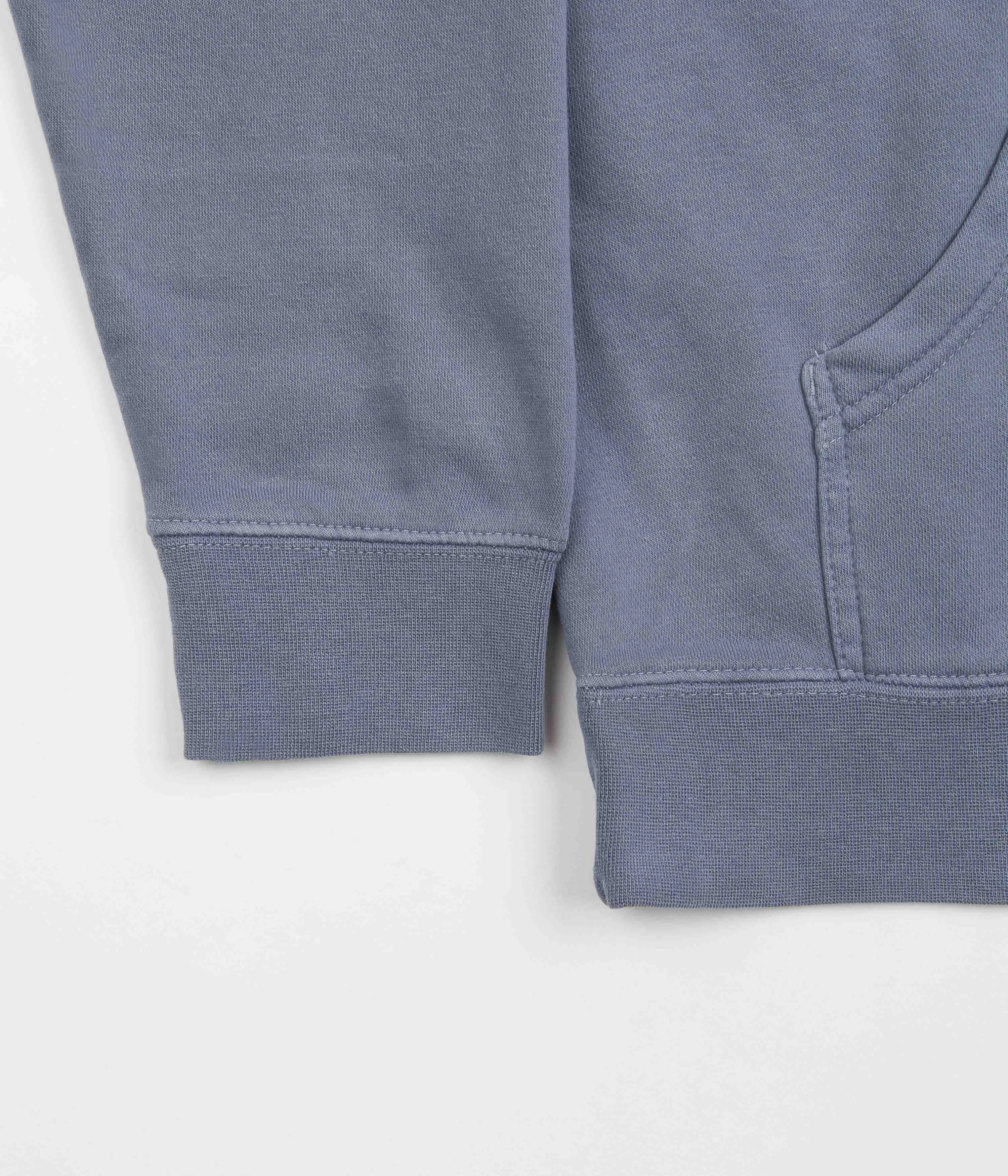 The Quiet Life Mechanic Logo Pigment Dyed Hoodie - Blue