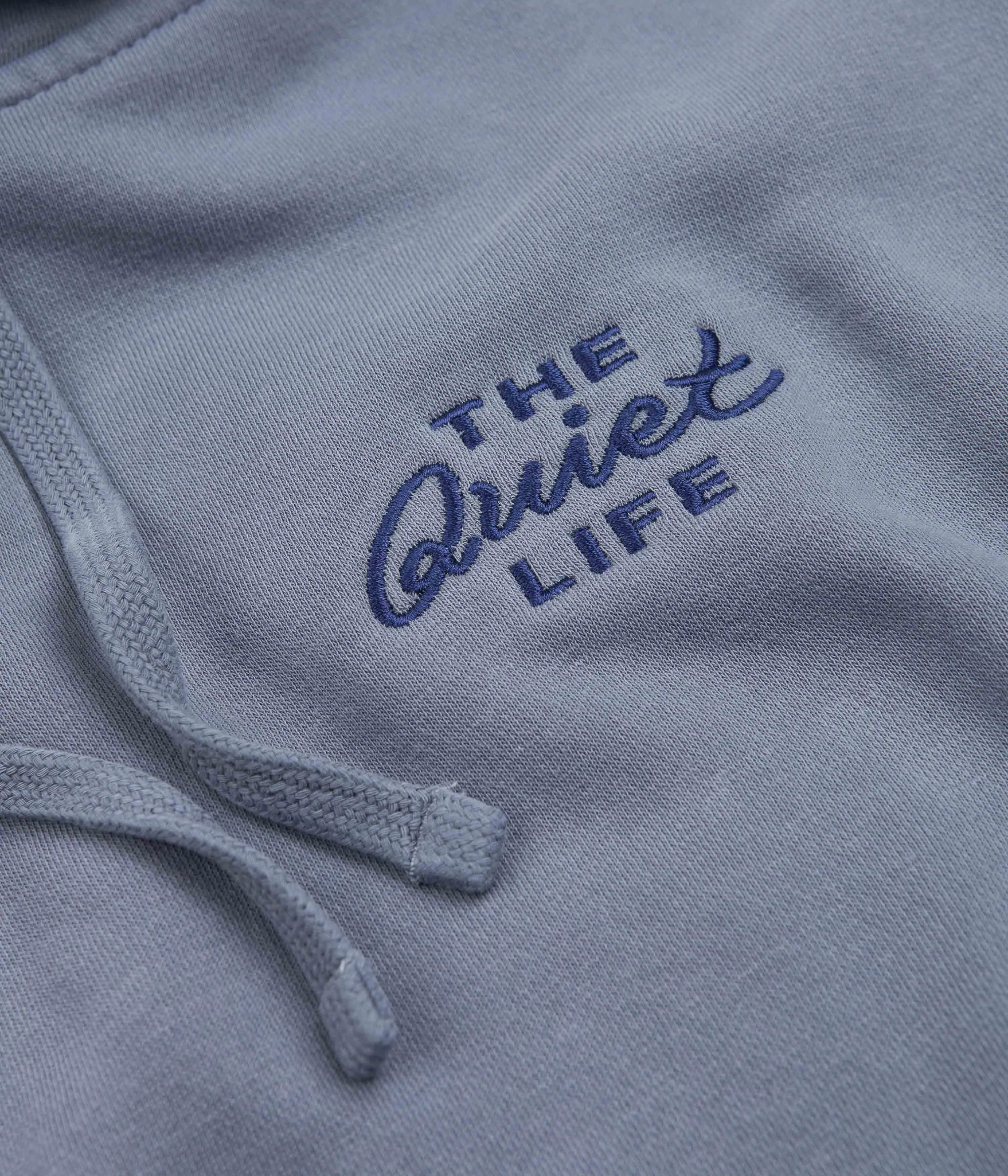 The Quiet Life Mechanic Logo Pigment Dyed Hoodie - Blue