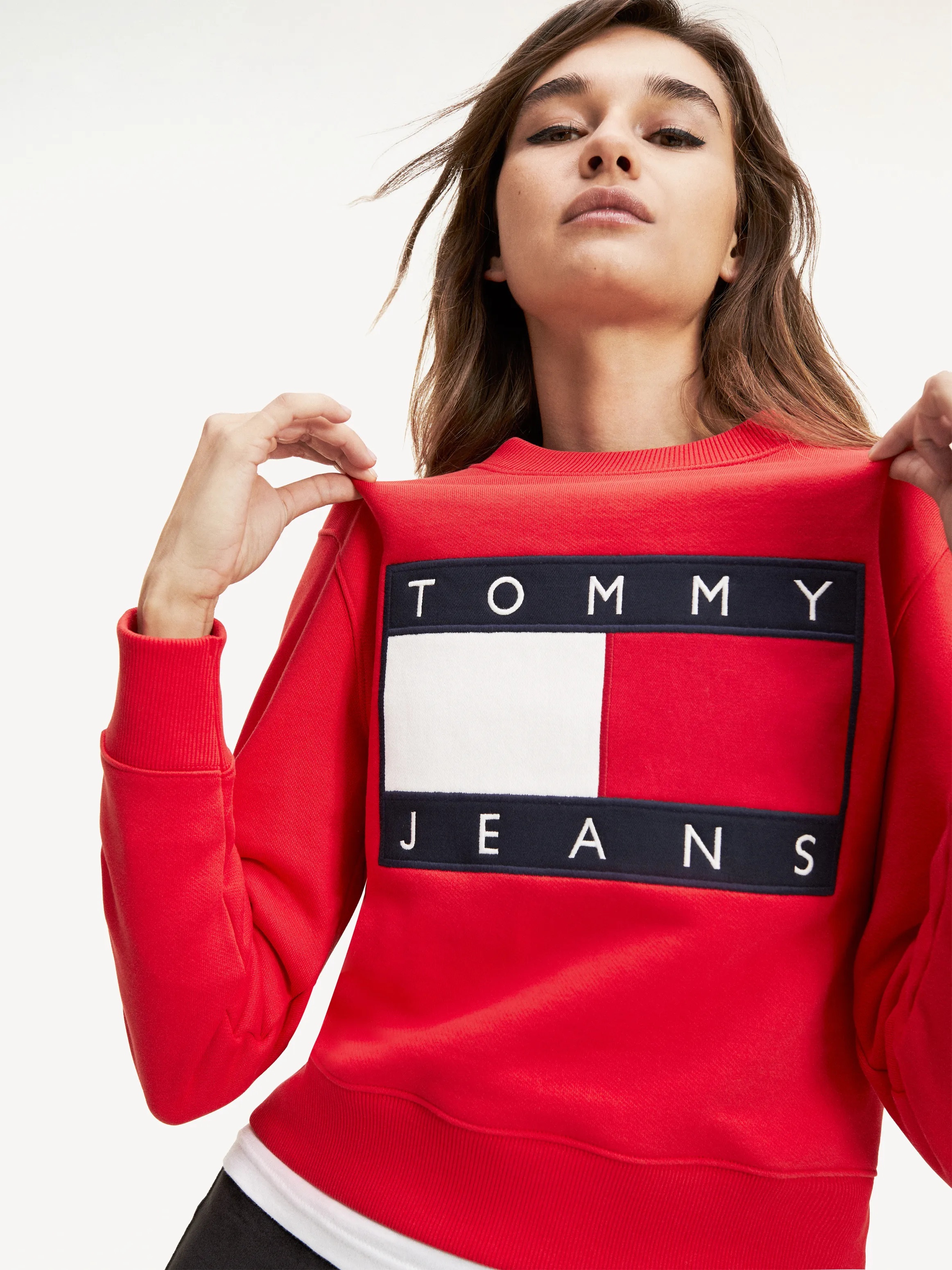 Tommy Flag Cropped Sweatshirt | Hoodies | Tommy Hilfiger