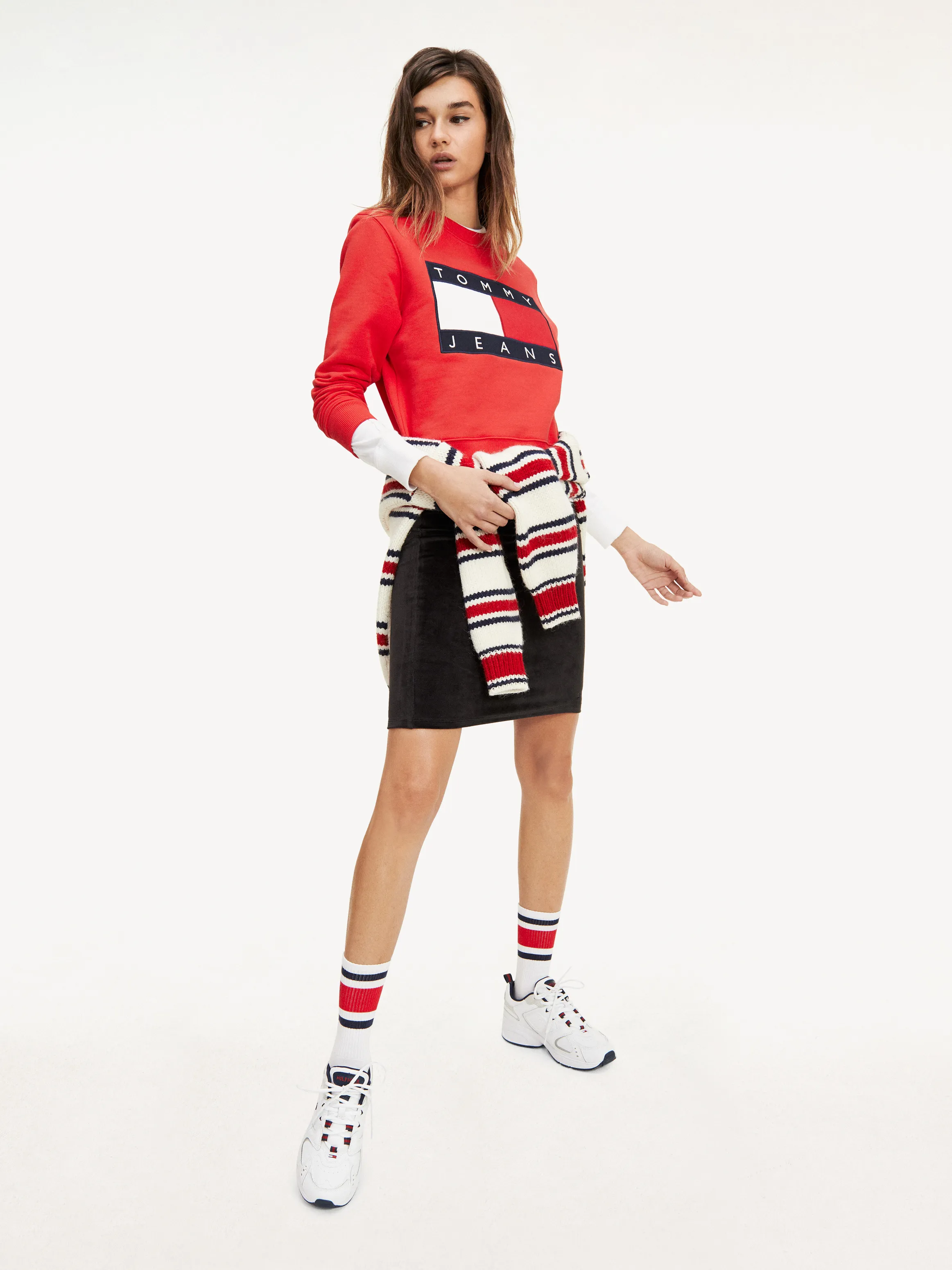 Tommy Flag Cropped Sweatshirt | Hoodies | Tommy Hilfiger