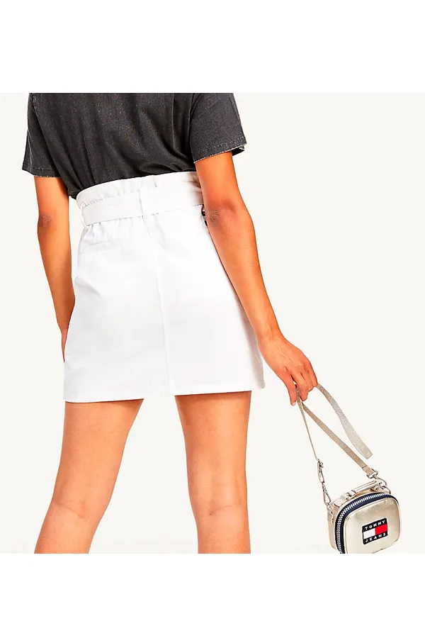 Tommy Hilfiger Women Organic Badge Skirt White