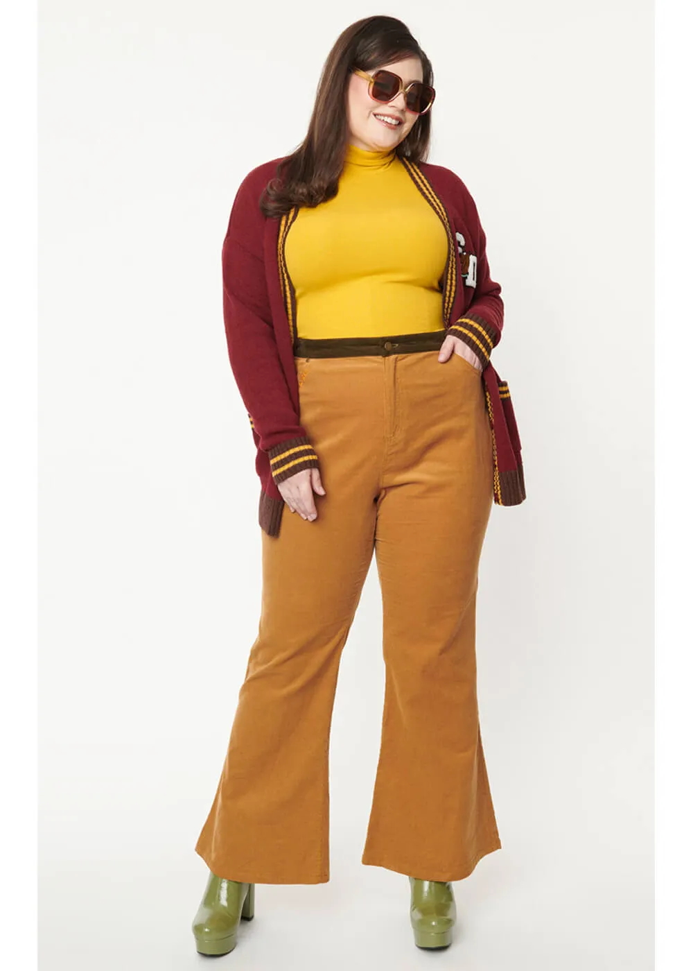 Unique Vintage x Scooby Doo 70's Flare Pants Brown