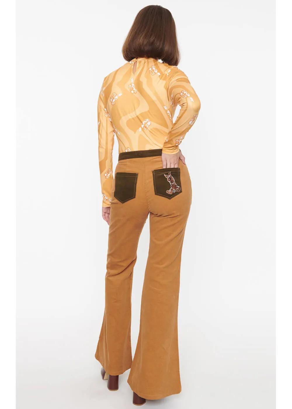 Unique Vintage x Scooby Doo 70's Flare Pants Brown