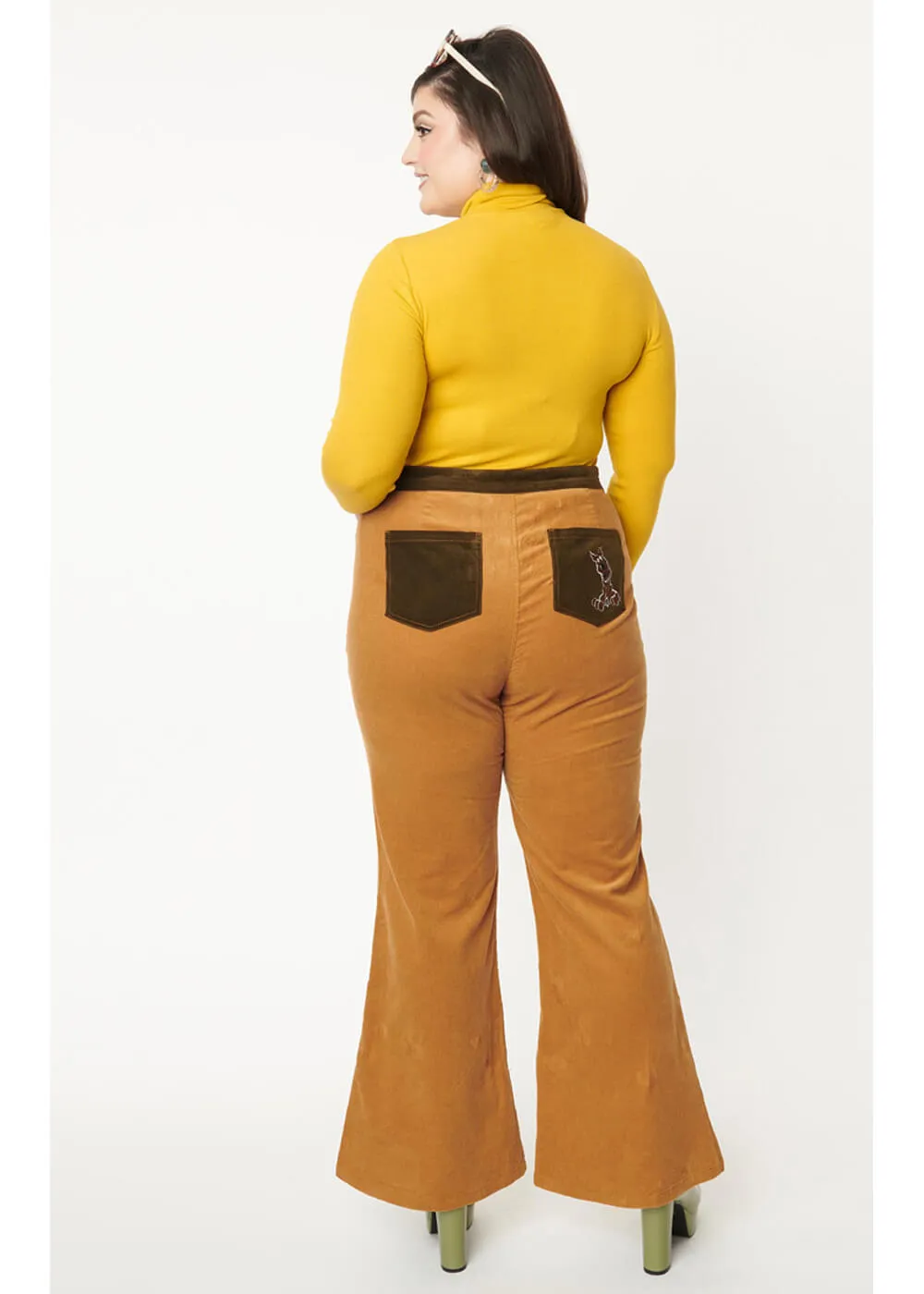 Unique Vintage x Scooby Doo 70's Flare Pants Brown