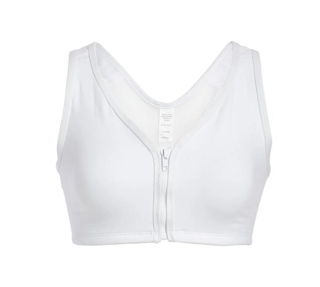 Valmont Zip-Front Sports Bra (1611A) - White