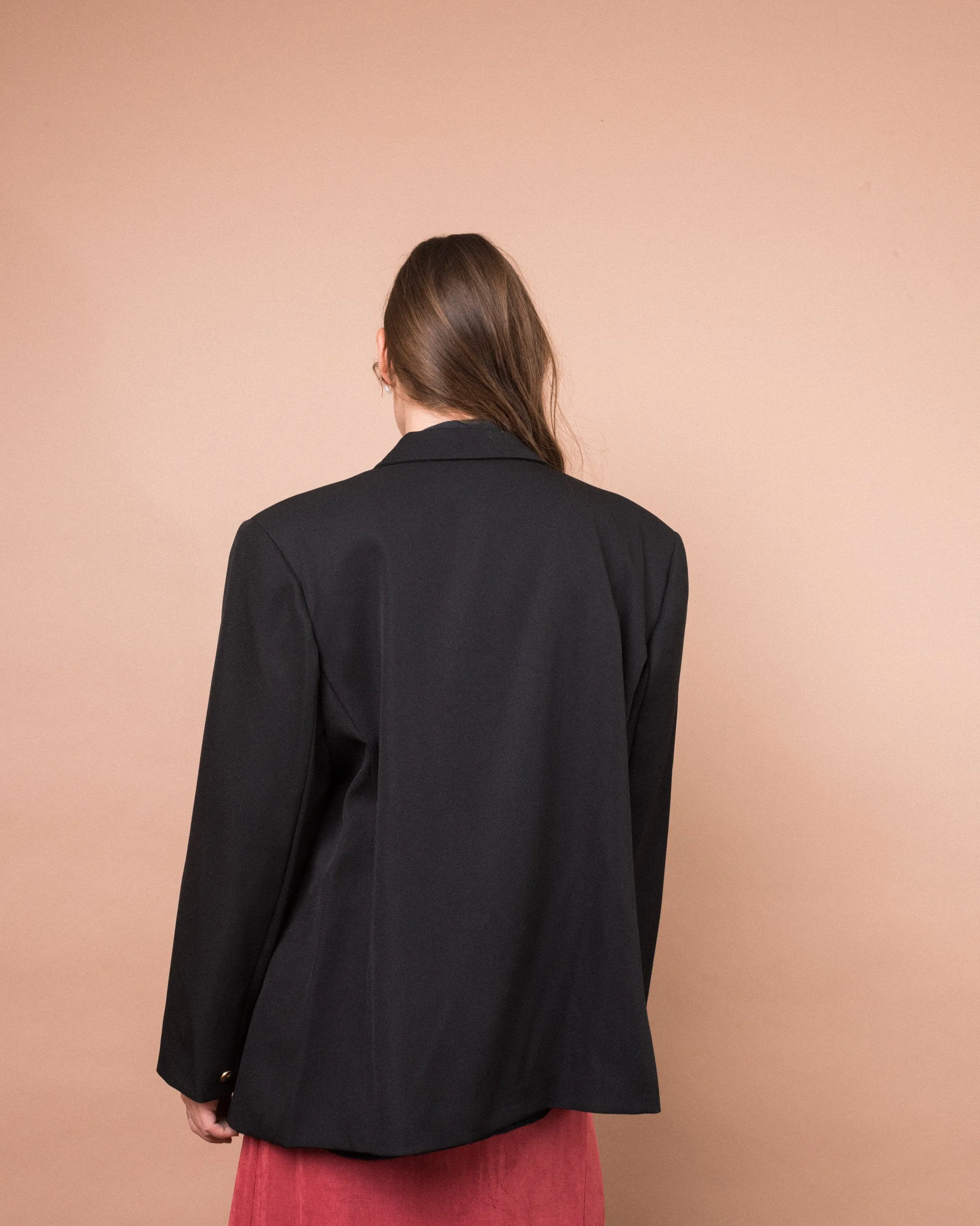 Vintage Oversized Black Blazer (S/M)