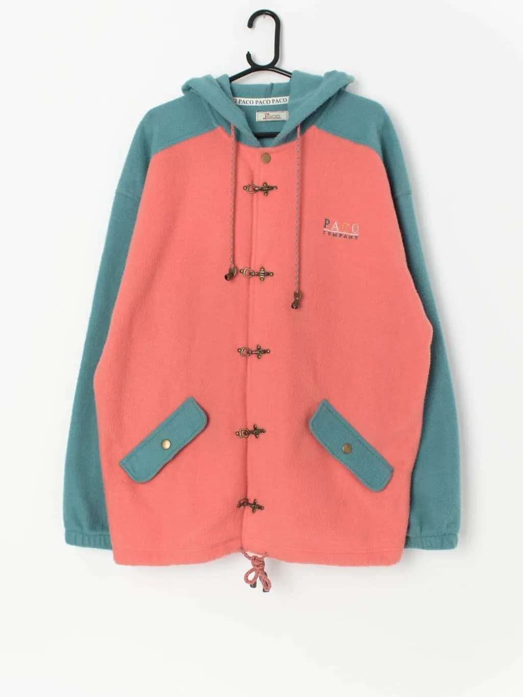 Vintage pastel fleece coat by Paco – Large / XL