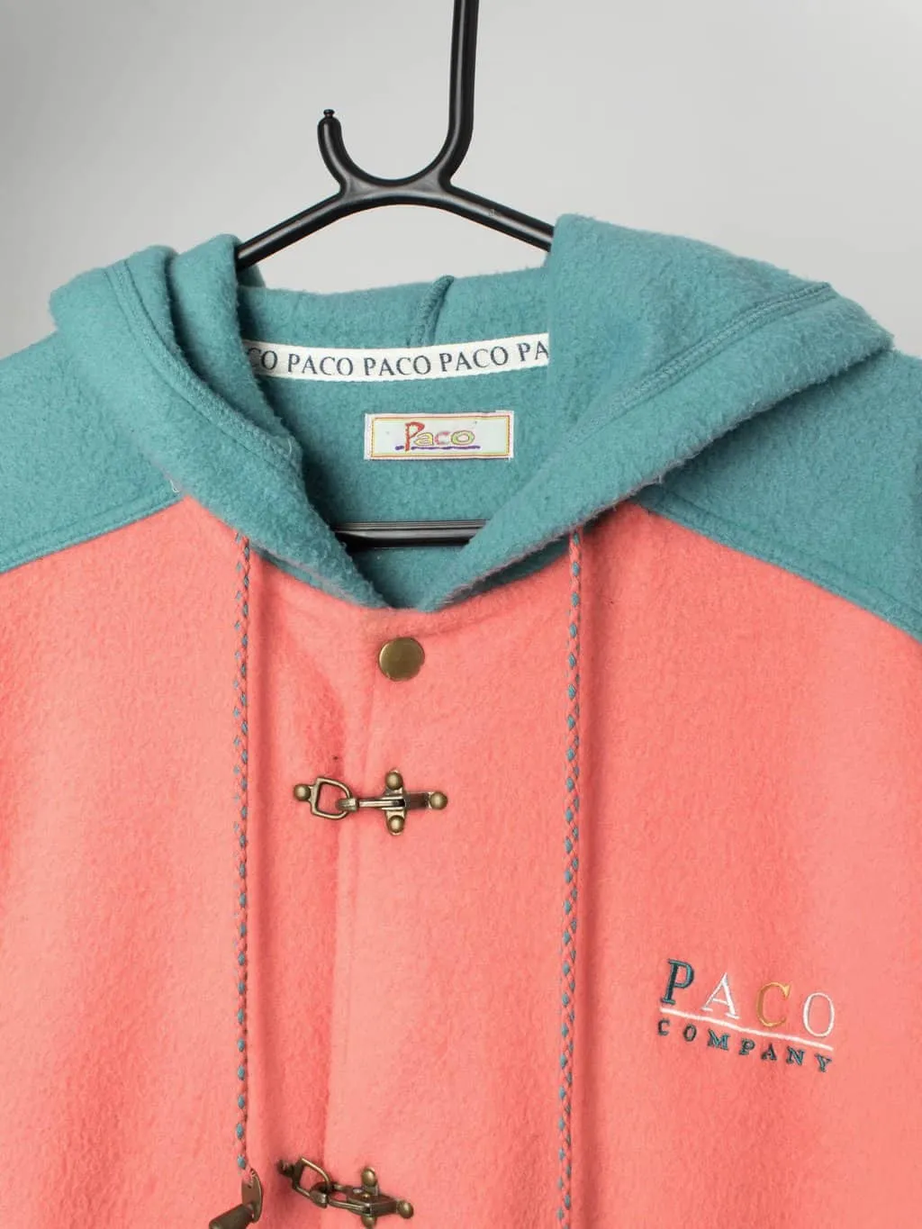 Vintage pastel fleece coat by Paco – Large / XL