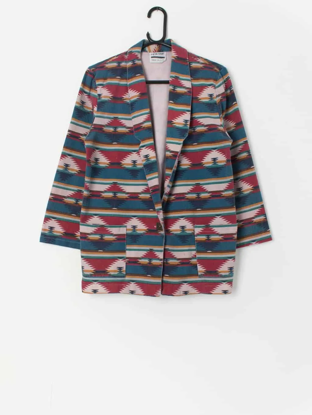 Vintage women’s Aztec jacket blazer, made in USA – Medium